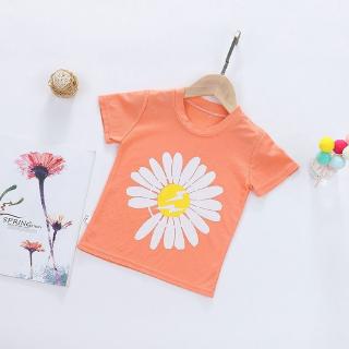 2021☀พร้อมส่ง  เสื้อยืดเดซี่แขนสั้นสำหรับเด็กในช่วงฤดูร้อนใหม่ของเกาหลี