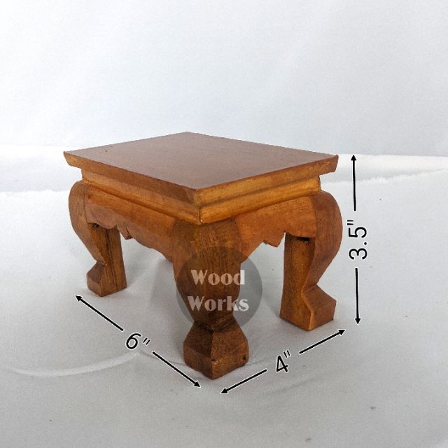 โต๊ะยอด 4×6 ไม้ทุเรียน สีเหลืองลายไม้