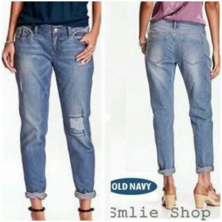 พร้อมส่งOld navy Womens Boyfriend Skinny Ankle Jeans กางเกงเนื้อดีผสมสเปนดิกยืดได้ค่ะ ขาดเบาๆ