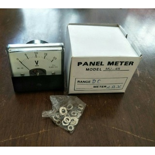 ANALOG PANEL MITER   มิเตอร์  รุ่น MU-45 DC20V ขนาด55x50 mm. Made in Taiwan