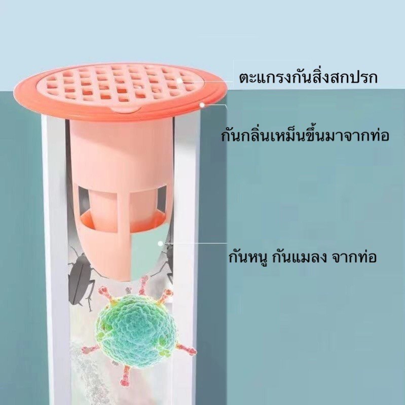 พร้อมส่ง ฝาปิดท่อ กันแมลงสาบ ดับกลิ่นเหม็น สิ่งอุดตัน anti-clogged water pipe shut-off kit  30045 the10shop.