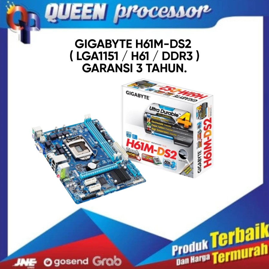 เมนบอร์ด GIGABYTE H61M-DS2 รับประกัน 1 ปี