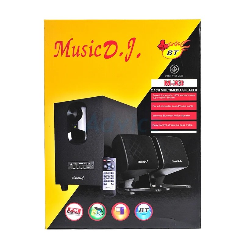 ลำโพงบลูทูธ  USB BLUETOOTH 2.1 MUSIC D.J. M-X3