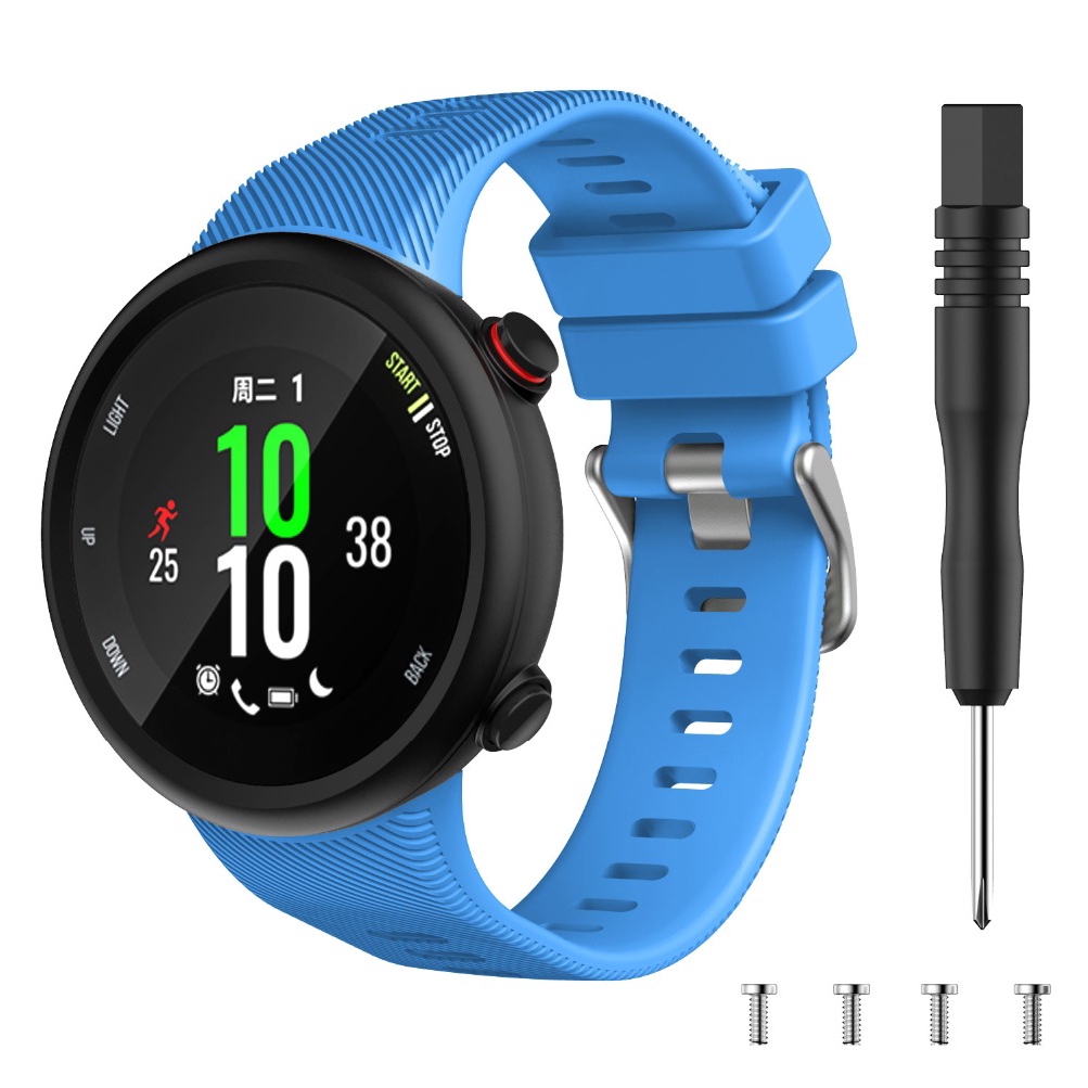 สายนาฬิกาข้อมือ เนื้อซิลิโคน สำหรับ Garmin Forerunner 45 45s