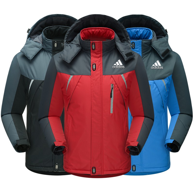 ◕Adidas ！Ready Stock ! Man's Colthes Loose Coat 2019 Winter New Style Tide Brand Plus Velvet #4