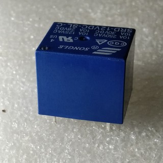 สีน้ำเงิน Relay รีเลย์ 5ขา 5V 12V 24V 10A