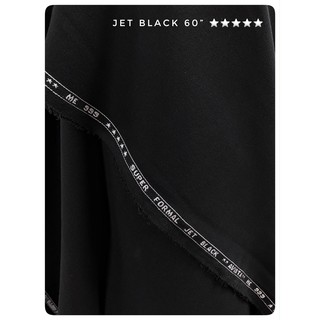 ผ้าดำสนิท ซุปเปอร์แบล๊ค JET BLACK ตัดชุดดำ ตัดสูทดำ ผ้าเมตร