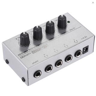 HA400 Ultra-compact 4 Channels Mini Audio Stereo Headphone Amplifier with Power Adapter