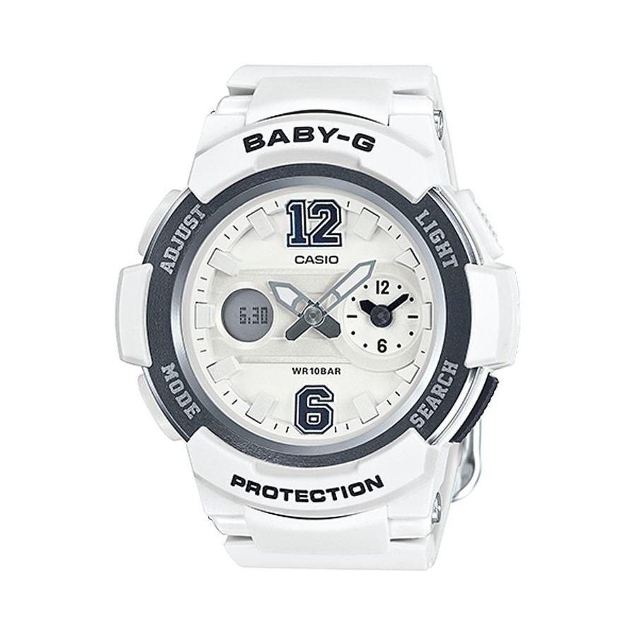 Casio Baby-G นาฬิกาข้อมือผู้หญิง สายเรซิ่น รุ่น BGA-210-7B1 - สีขาว