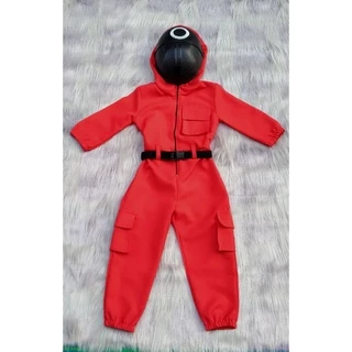 ชุดผู้คุมพร้อมส่ง/ชุดโกโกวา/ชุดผู้คุมสีแดง