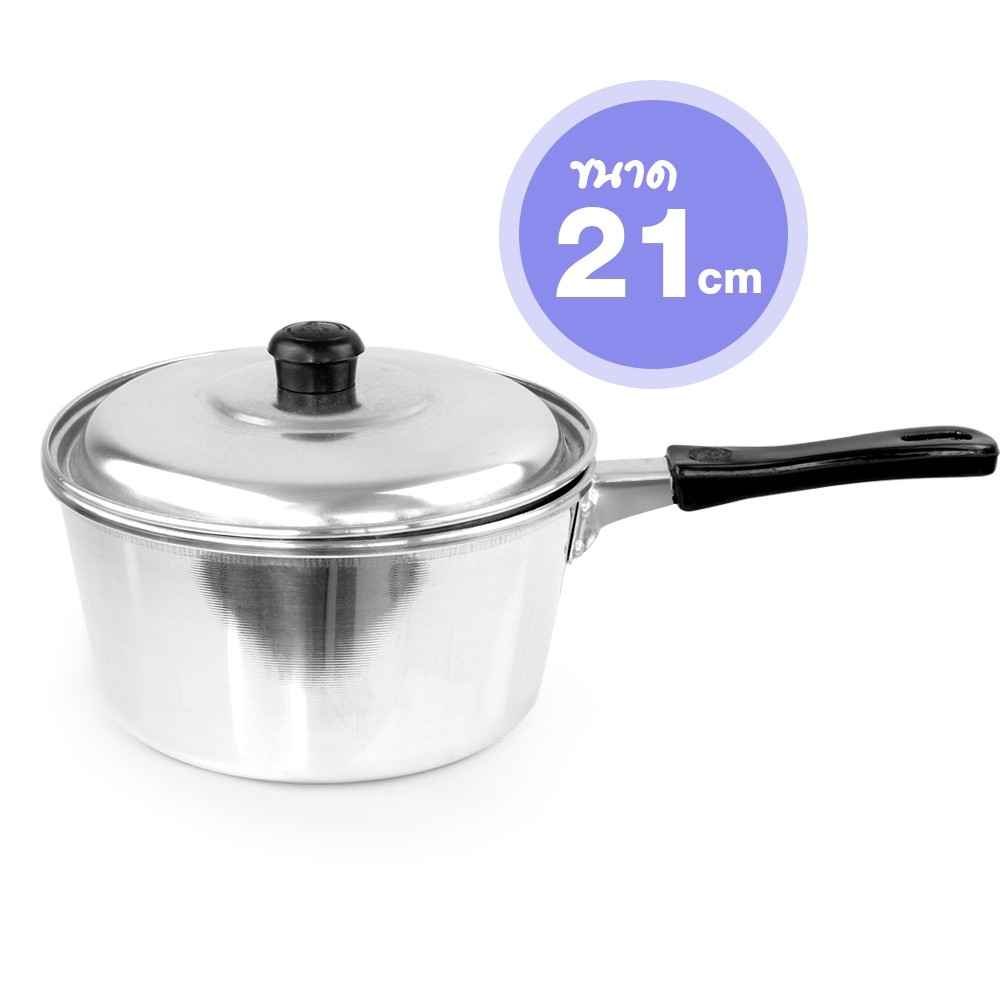 Telecorsa stainless steel pot, porridge boiler with handle, size 21 cm. Model Joke-Pot-Staineless-STEEL-21-06I-June
