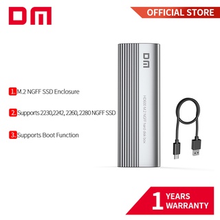 Dm M.2 NGFF SSD 6Gbps เป็น USB 3.1 Type-C กล่องฮาร์ดดิสก์ HD600