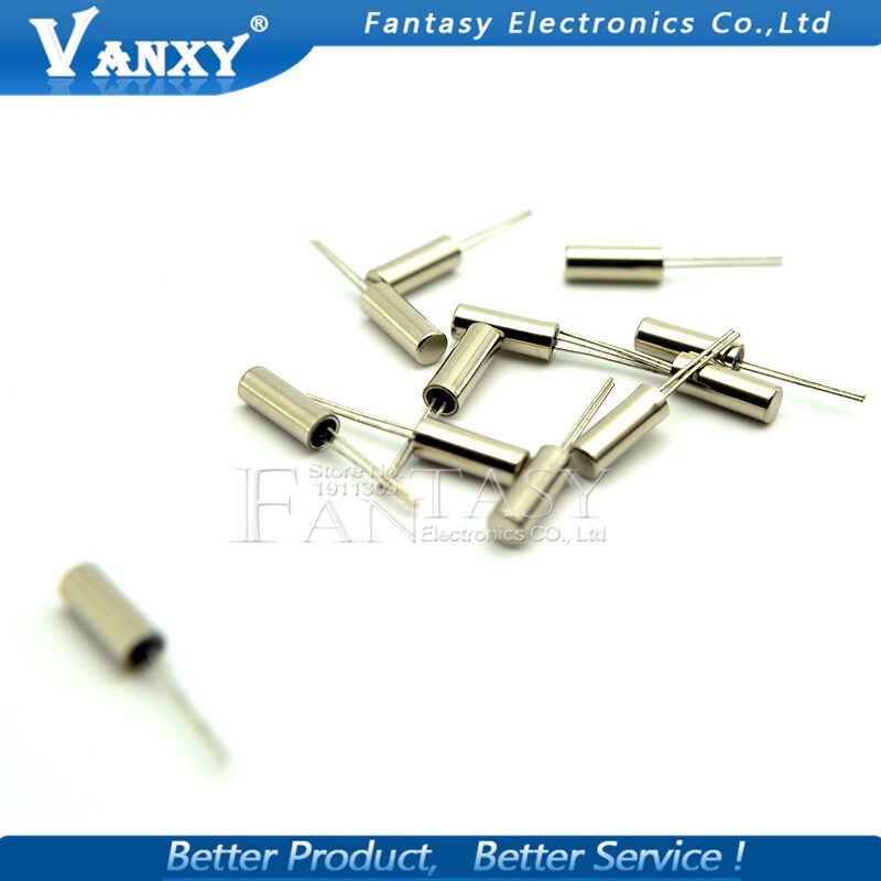 20 ชิ้น 32.768KHz ข้อผิดพลาด 20ppm 3*8 32.768K 12.5pF กระบอกควอตซ์ resonator