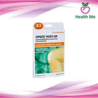 OPSITE POST-OP Waterproof Clear Film Plaster E1 พลาสเตอร์ฟิล์มกันน้ำ 3 ชิ้น ขนาด 6.5 x 5 cm 1 กล่อง (1191151)