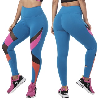 Zumba Color Blocked High Waisted Ankle Leggings (กางเกงเลกกิ้งออกกำลังกายซุมบ้า)