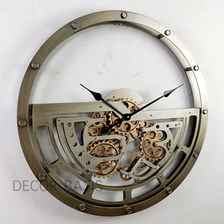 Industrial Full Gear Clock นาฬิกาแขวน ฟันเฟืองหมุน INDUSTRAIL LOFT GEAR WALL CLOCK