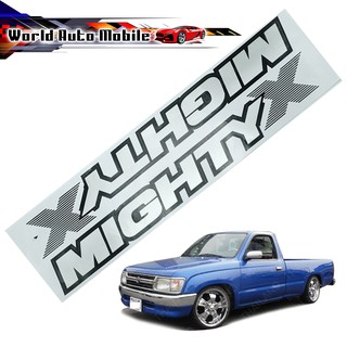 สติ๊กเกอร์ Mighty-X Sticker Toyota Toyota Mighty-X  ขาว-ดำ จำนวน 2 ชิ้น