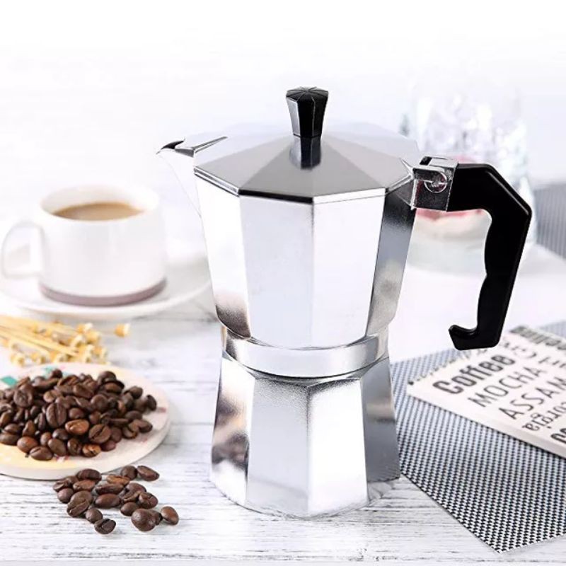 Moka Pot หม้อต้มกาแฟ กาต้มกาแฟ เครื่องชงกาแฟ มอคค่าพอท หม้อต้มกาแฟแบบแรงดัน สำหรับ 9, 12 cup coffee pot