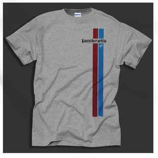 ใหม่ เสื้อยืดคอกลม ผ้าฝ้าย 100% พิมพ์ลาย Lambretta Milan สีเทา สไตล์อิตาลี คลาสสิก พลัสไซซ์ สําหรับผู้ชาย 2022S-5XL