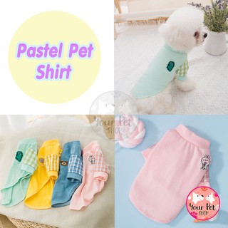 เสื้อสัตว์เลี้ยงสีพาสเทล เสื้อหมา แมว สุนัข ชุดสุนัข แฟชั่น สีสดใส Pastel Pet Shirt สก็อตติช โฟลด์