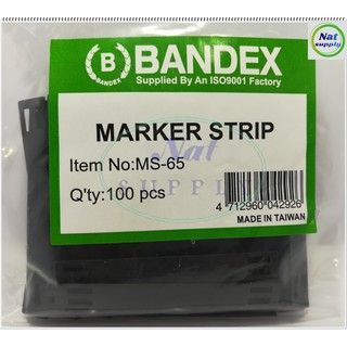 Marker Strip  MS-65 ขนาดป้าย 65*9mm. สีดำ  BANDEX