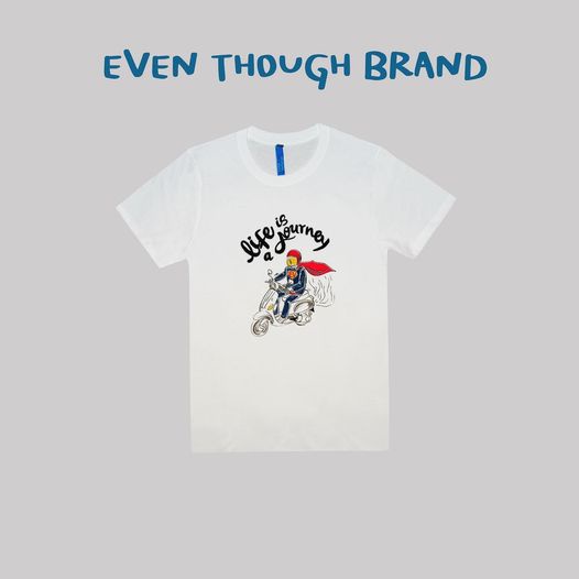 เสื้อยืด Even Though Vespa  ผลิตจาก COTTON USA 100%