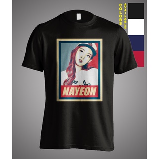 เสื้อยืดผ้าฝ้าย พิมพ์ลาย Nayeon K-Pop Idol beauty twice Fans สไตล์พังก์ คลาสสิกS-5XL