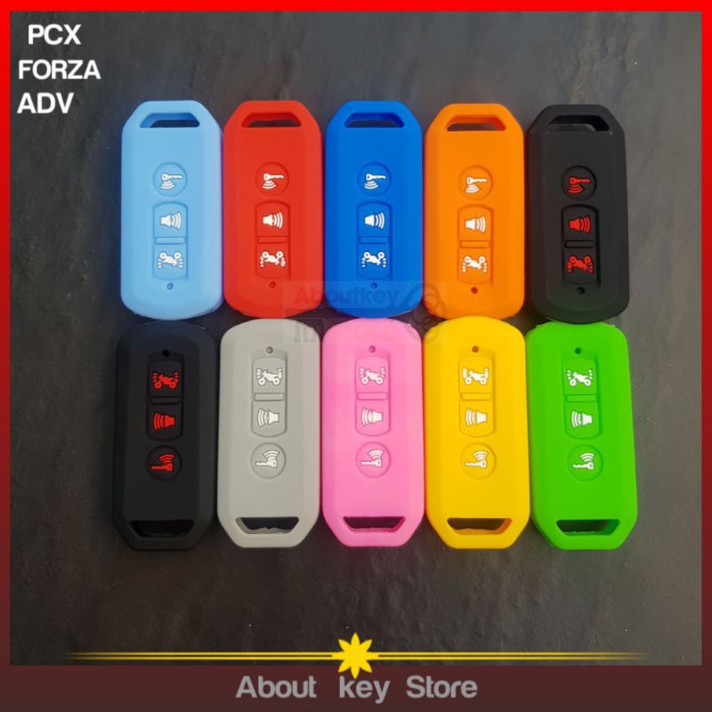 ซิลิโคนหุ้มกุญแจ pcx forza300 forza350 adv ปลอกหุ้ม ที่หุ้มกุญแจฮอนด้า พวงกุญแจ เคสหถ้มกุญแจรถ