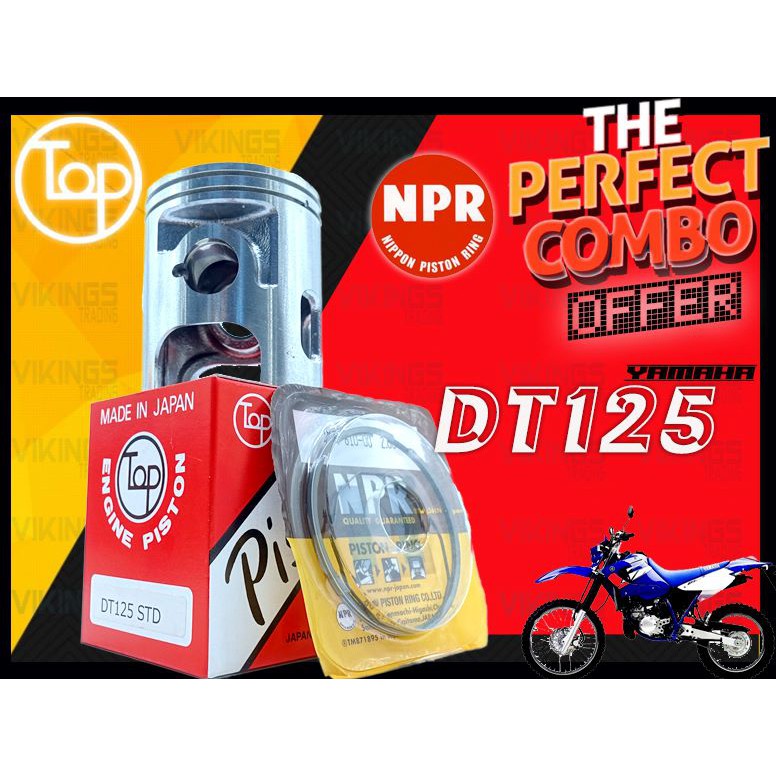 DT125 DT 125 ENDURO JAPAN TOP PISTON NPR RING STD-2.00