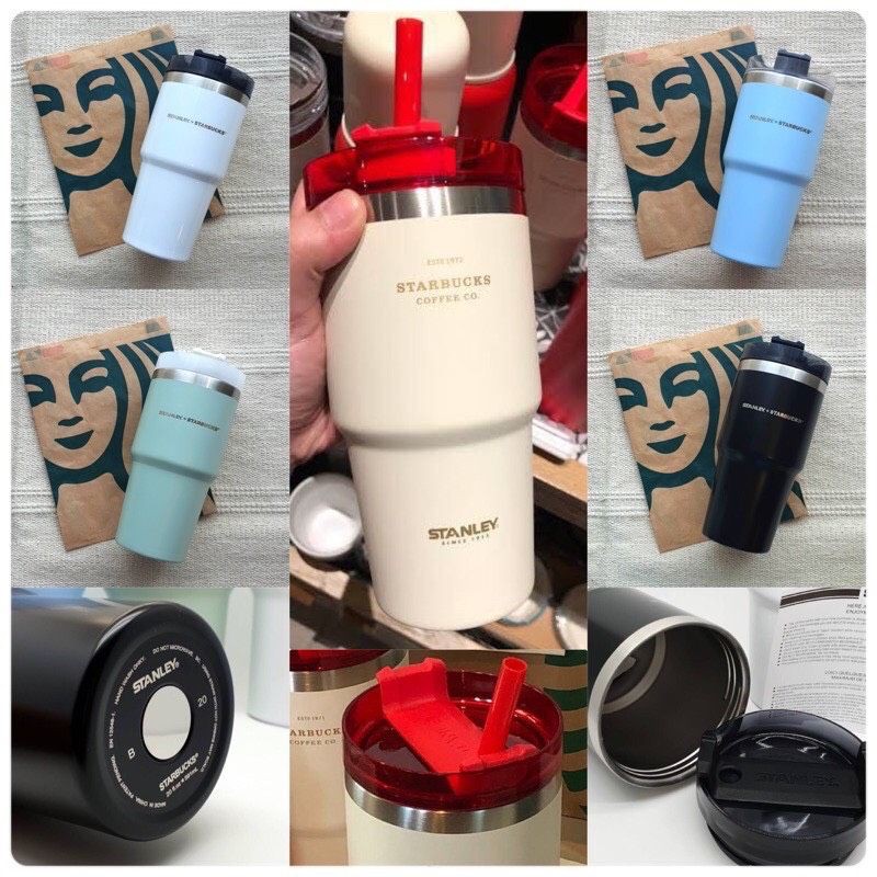(รับรองคุณภาพ)​ STANLEY + STARBUCKS 20/30 oz ทรงสวยกะทัดรัด มี 12สี