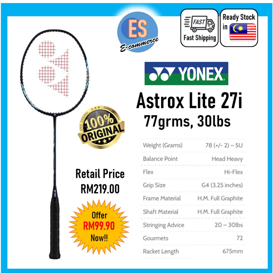 YONEX ASTROX LITE 27i Tenision 30lbs !!!!