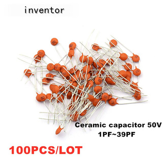 100pcs Ceramic capacitor 50V 1pF ~ 100nF 1PF 2PF 3PF 4PF 5PF 6PF 7PF 8PF 9PF 10PF 12PF 15PF 18PF 20PF 22PF 24PF 27PF 30PF 33PF 39PF