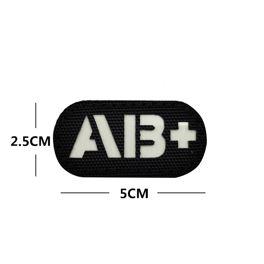 2.5 * 2 ซม.สะท้อนแสง IR A + B + AB + O + ยุทธวิธีทหาร Morale Velcro แพทช์ป้าย Combat Emblem Applique Hook stand สําหรับสิ่งที่แนบมากับยุทธวิธีหมวกและเกียร์ - รูปที่ 3