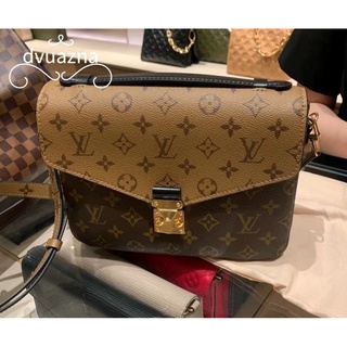 ของแท้ LOUIS VUITTON/LV Pochette Metis messenger bag old flower hand-held one-shoulder bag