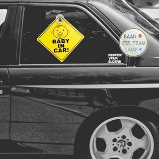 ป้าย Baby in car ในรถมีเด็ก สติ้กเกอร์ มีเด็กในรถ เบบี้อินคา เบบีอินคา เบบี้ออนบอร์ด ป้ายในรถมีเด็ก Baby on board เบบี้