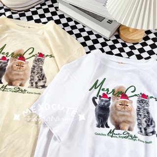 พร้อมส่ง ♡MEXOCUTE เสื้อยืดลาย ( Merry Christmas )