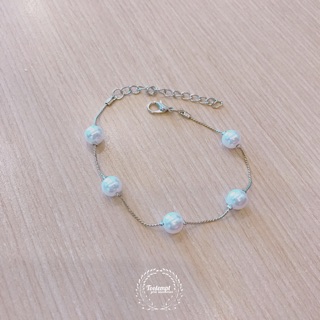 cotton pearl bracelet สร้อยข้อมือมุกฝ้าย