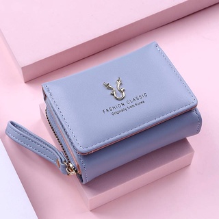 < Trifold wallet >กระเป๋าสตางค์ ขนาดเล็ก สําหรับผู้หญิง