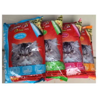 อาหารแมว Super cat 1kg อาหารเม็ด อาหารน้องเหมียว ซุปเปอร์แคท