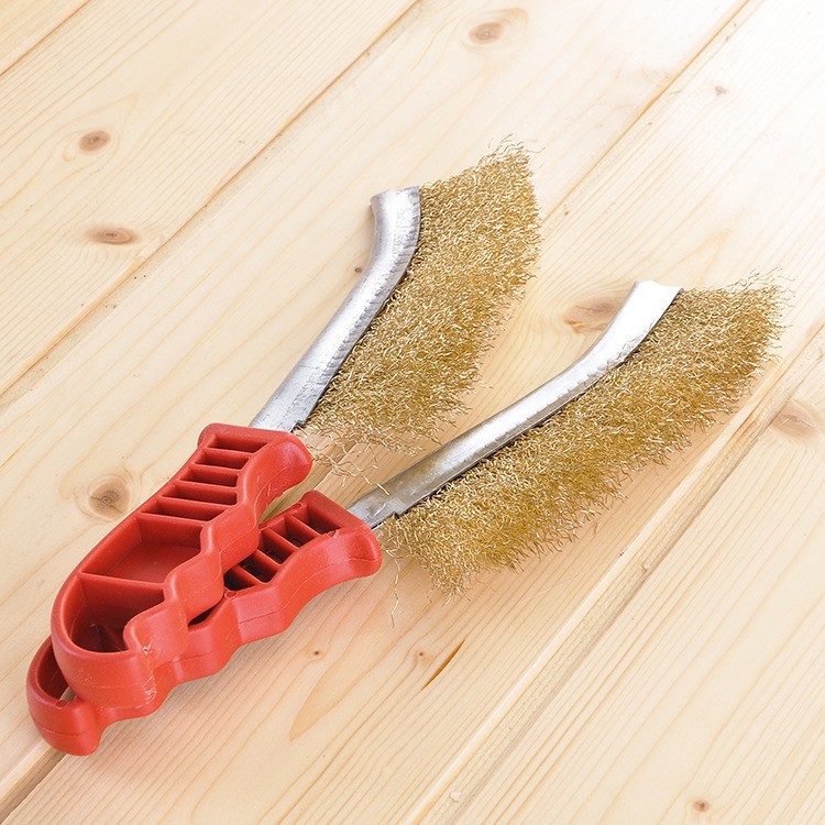 QSHOP แปรงลวดทองเหลือง สำหรับทำความสะอาดกำจัดสนิมเชื่อมตะเข็บเตรียมเครื่องมือลบคราบขัด (FGF7545)2312