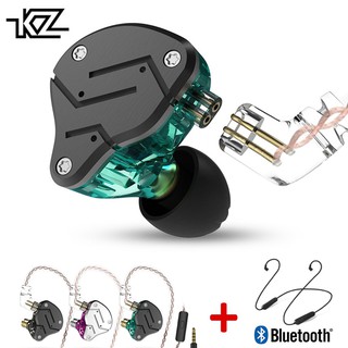 หูฟังKz Zsn 1 Ba + 1 Dd หูฟัง Hifi Bass Music พร้อมตัวรับสัญญาณบลูทูธหูฟังบลูทูธ