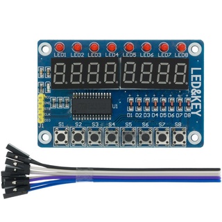 Tm1638 โมดูลหน้าจอกุญแจ LED 8 บิต สําหรับ AVR Arduino