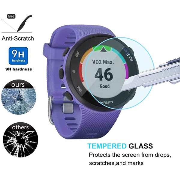 กระจกนิรภัย Garmin Forerunner 45/45s/55/158/165 9H