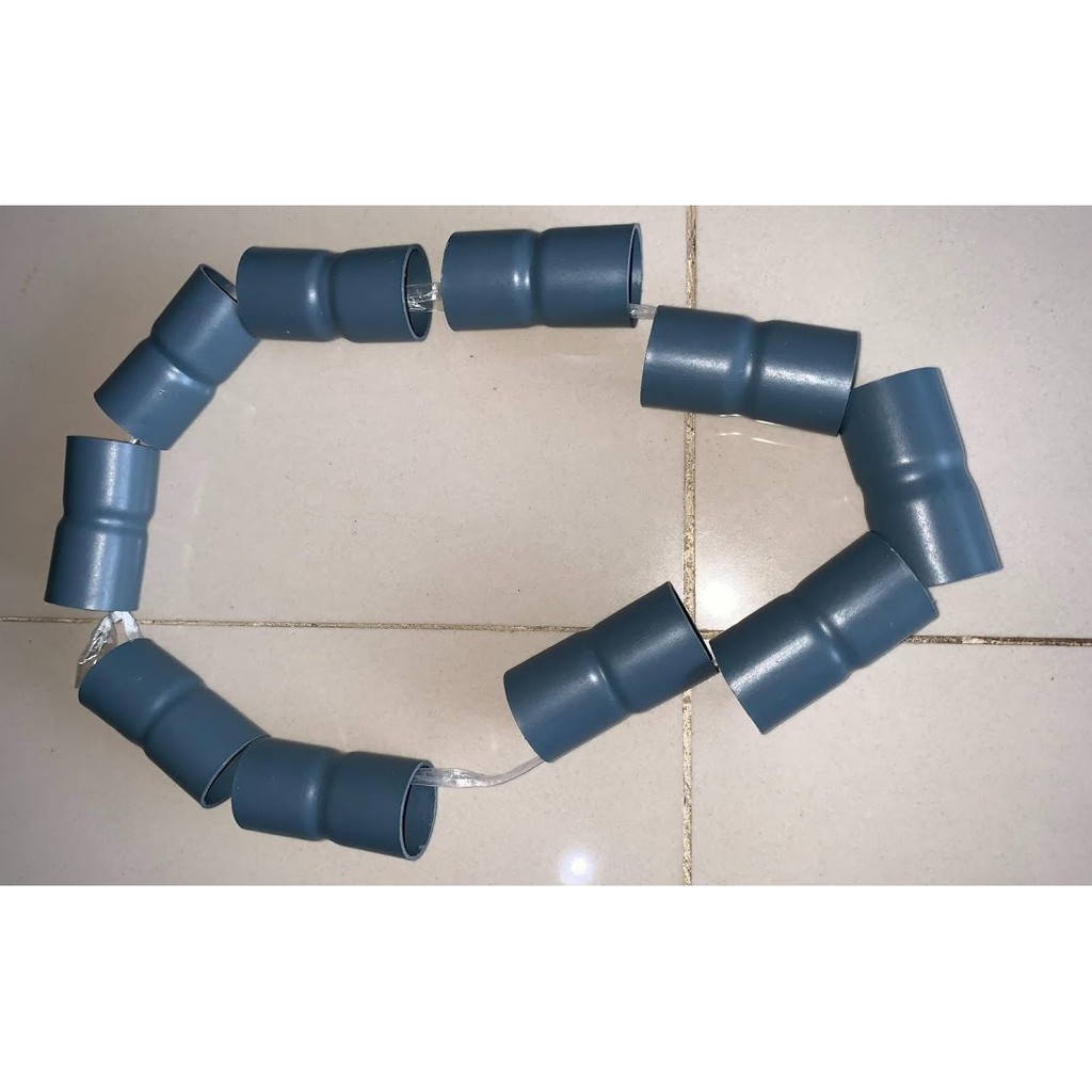 ข้อต่อตรง ท่อน้ำทิ้งแอร์ สีเทา ขนาด  3/8" ข้อต่อตรง จำนวน 10 ชิ้น