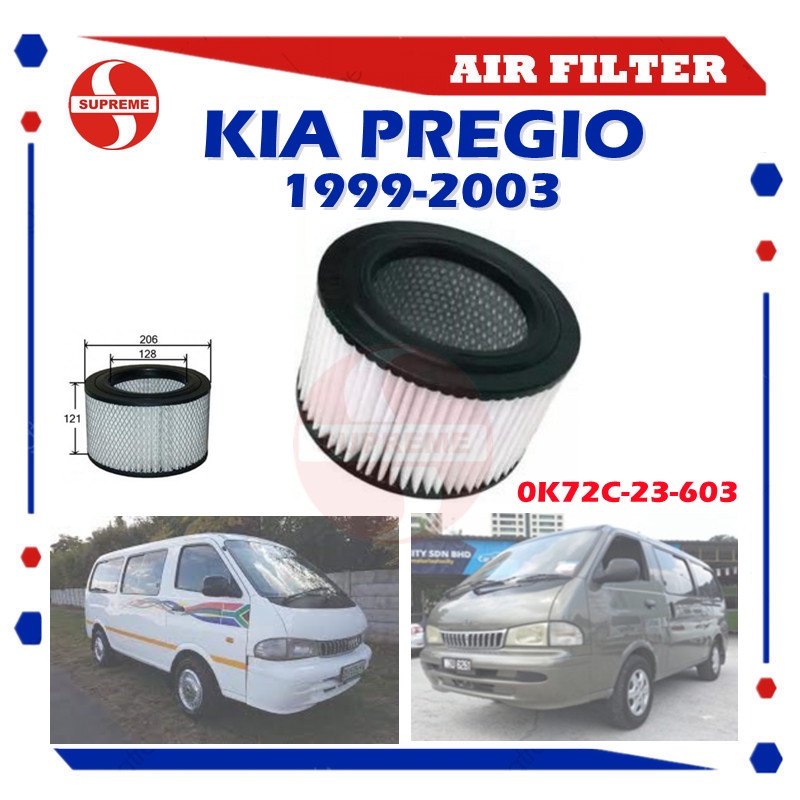 S2U กรองอากาศรถยนต์ Kia Pregio A-894 0K72C-23-603 Penapis Angin Kereta Van