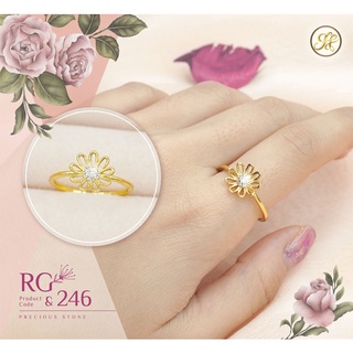 JNist แหวนเพชร ประดับเพชรสวิส CZ แหวนทอง Gold Diamond Women Ring รุ่น RG246