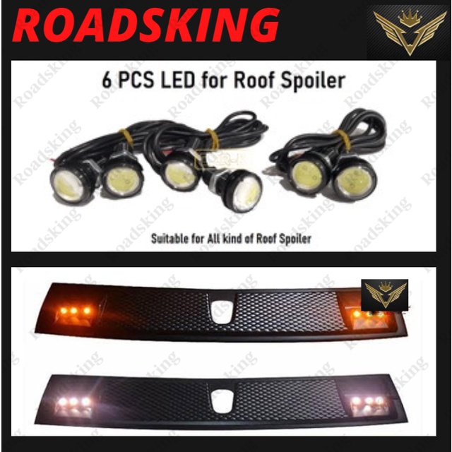 กระจังหน้า TOP สปอยเลอร์ 6PCS LED กระจังหน้า LED D-MAX DMAX RANGER HILUX VIGO REVO NAVARA D40 NP300