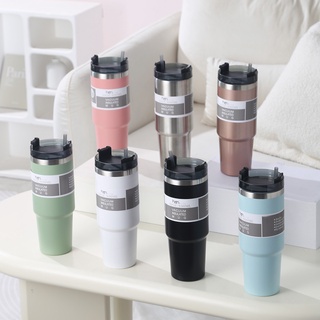 HAN แก้วเก็บความเย็น 30oz 890ml สแตนเลสแท้ รับประกันไอน้ำไม่เกาะแก้ว ขนาด 30ออนซ์ พร้อมส่งจากไทย สินค้าจริง รูปสุดท้าย กาแฟ