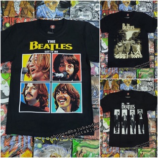 เสื้อยืด พิมพ์ลาย the Beatles Baju Band สไตล์วินเทจ | ร็อคร้อน | ผ้าฝ้าย 100% ลําลอง ขนาดใหญ่ สีดํา เหมาะกับของขวัญวันเกิด สําหรับผู้ชาย