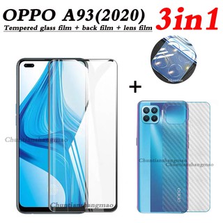 FOR Oppo A93 ( 2020 ) A92 / A31 ฟิล์มกระจกนิรภัย 3 In1สําหรับ